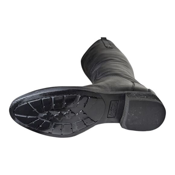 NWOB SAM EDELMAN Penny Black Leather Riding Boot Size 5.5M - Picture 8 of 9